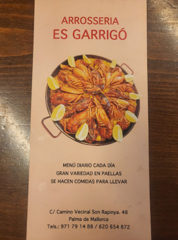 Restaurante Arrocería Es Garrigó, Palma